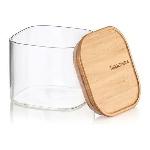 Hermético Modular Bamboo Tupperware®vidrio Y Bamboo X 550ml