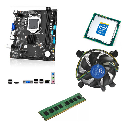 Combo Actualización Intel I5 + Mother + 8gb Ram Ddr3 Negro