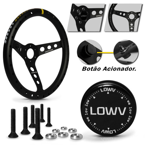 Volante Esportivo Aliviado Haste Com Furos Lowv Sniper