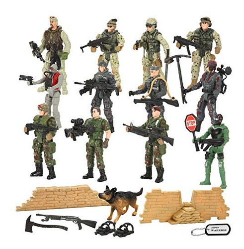 Joyin 16 Peças De Brinquedo Militar Soldado Conjunto Bonecos