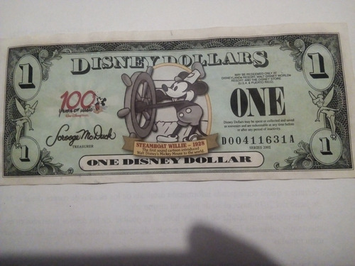 Billete De Colección Disney Aniversario