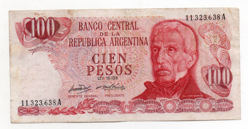 Argentina Billete 100 Pesos Ley Bottero 2383 Serie A Mb