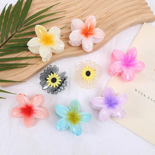 6 Tocados Con Pinza Para El Cabello Con Garra De Flor