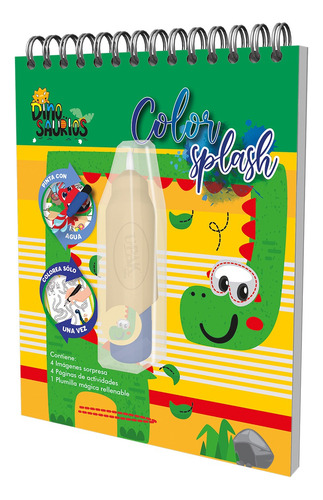 Libro Para Colorear Color Splash Aventura Dino