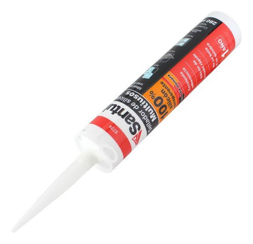 5 Pzs Sellador Transparente De Silicón Santul 280ml