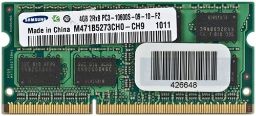 Memoria Ram Samsung Para Portatil 4gb Ddr3 10600s 1333mhz