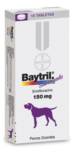 Antibiotico Baytril 150 Mg X 10 Tab