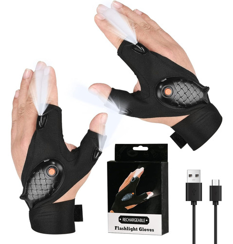 3 Pares De Guantes De Luz Nocturna Con Linterna Led