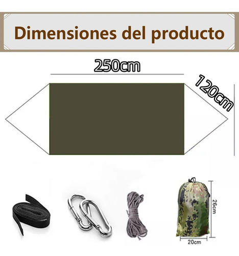 Hamaca de Camping Yuhuangcheng Dcm2487 Portátil con Red Hamaca Camping con Mosquitera Fabricada de Tela Nailon con Correas para Arboles Excelente para Acampar Al Aire Libre en Jardines Y Viajes