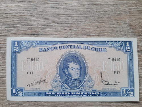 Imagen 1 de 3 de Billete Medio Escudo ( 50 Centimos De Escudo)