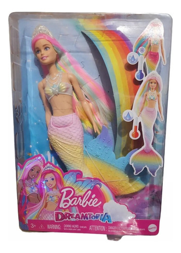 Barbie Dreamtopia Nueva Sirena Arcoiris Magico Mattel   