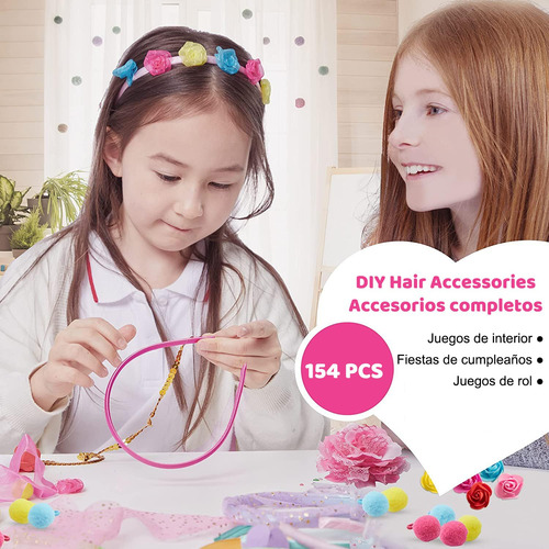 Kit De Fabricación De Diademas Para Niñas 10 Piezas Diy