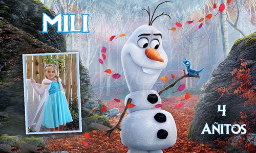 Imagen 3 de 6 de Banner Frozen Gigantografia Fondo Mesa Dulce Candy Bar