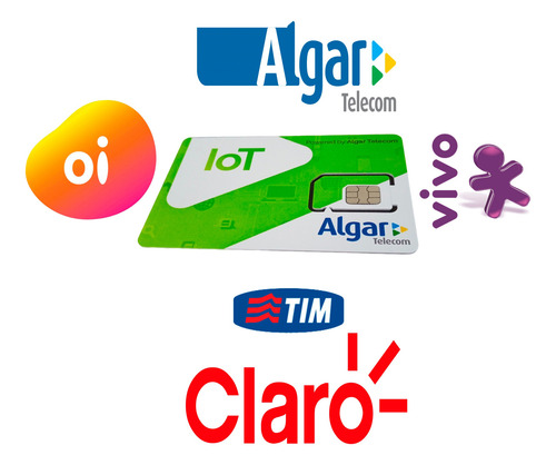 Chip M2m Algar Varias Operadoras 50mb Operadoras Rastreador
