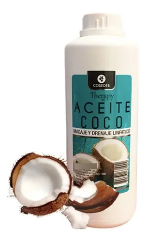 Aceite Coco Para Masaje Relajación Y Linfático Litro Cvl