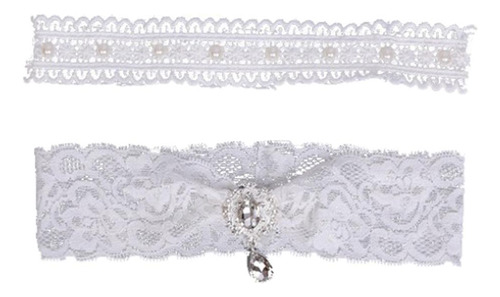 Liga De Pierna De Encaje Pierna Elástica Elegante Conjunto