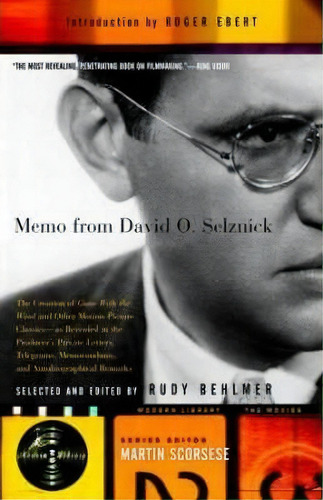 Memo From David O Selznick, De David Selznick., Vol. 1. Editorial Random House Usa Inc, Tapa Blanda En Inglés