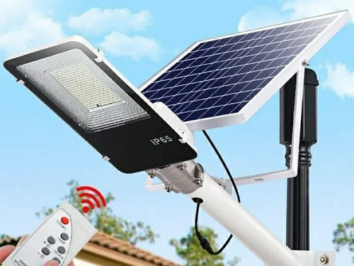 Imagen 2 de 2 de Luminarias Led De 100w. Con Panel Solar Y Control Remoto.