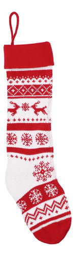Medias Colgantes De Navidad, Grandes, Tejidas