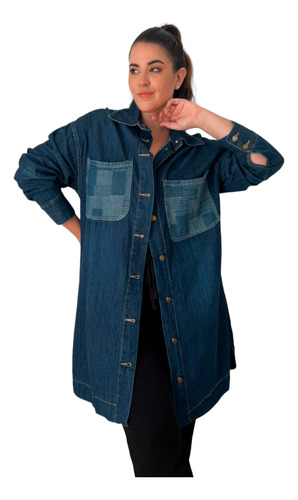 Camisa Jean Importada Mujer Talle Grande - Heloiza