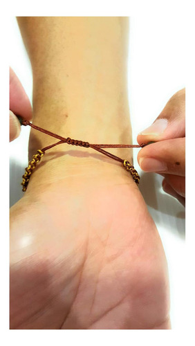 Infinityee888 Pulseras De Cuentas De Jade Amarillo Marrón De