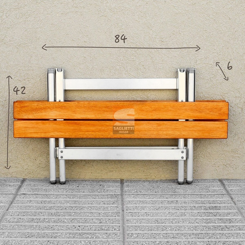 Mesa Plegable Aluminio Madera 84x75 + 2 Bancos Largos Jardin