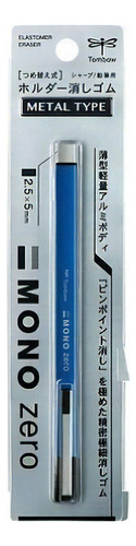 Goma de goma tipo metal Tombow Mono Zero, azul EH-kums41, 2,5 x 5 mm