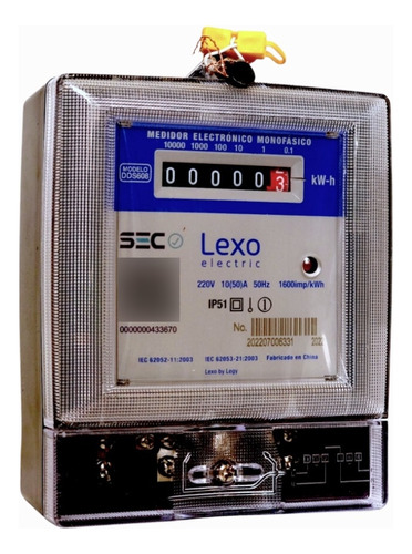 Medidor Electríco Monofásico Certificado Lexo