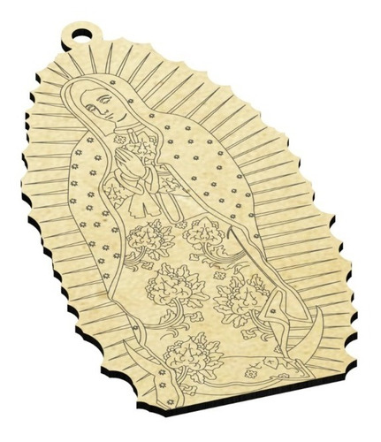 12pzs Virgen De Guadalupe De Madera De Mdf 15cm Recuerdo