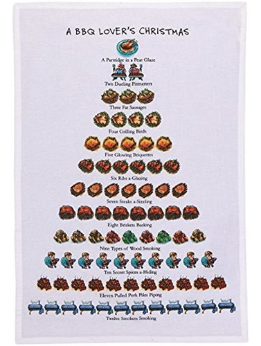 Muérdago & Co. A Bbq Lover's Christmas Kitchen Towel, 18  X