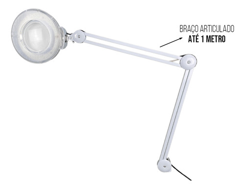 Lupa Articulada Amplia 10x Lente 120mm 126 Leds Smd+ Suporte