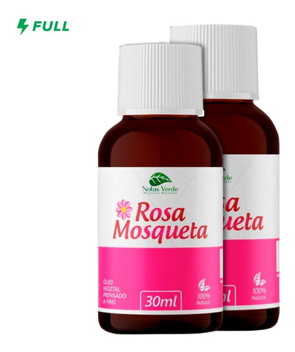 Kit 2 Óleo Vegetal Rosa Mosqueta Clareador Manchas 2x 30ml