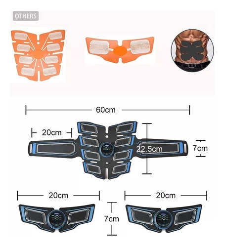 Cinto Tonificador Abdominal Eletrico Recarregável 8