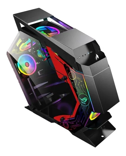 Gabinete Gamer Pro War Beast + Kit 6 Ventiladores Rgb 120mm