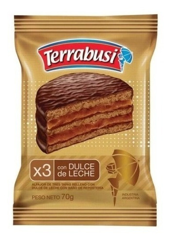 Alfajor Terrabusi Triple Dulce De Leche X24un- Full7x24