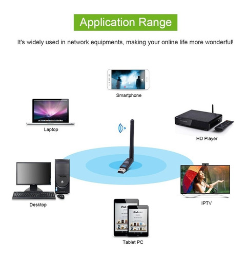 Imagen 2 de 2 de Antena Wifi Inalambrica Usb Para Computador Deco Tdt Tv Box