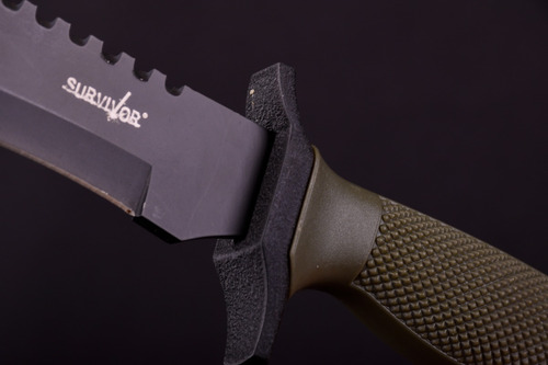 Imagen 4 de 8 de Cuchillo Da Puñal Táctico Survivor Dark Stag - Oso Negro