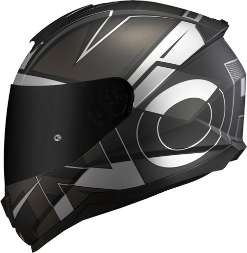 Capacete Masculino Feminino Norisk Razor Axial Preto Prata Cor PRETO PRATA FOSCO Tamanho do capacete 61/62