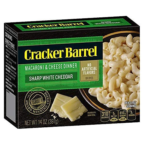 Cracker Barril Macaroni Y Queso, Sharp Cheddar (3 Unidades),