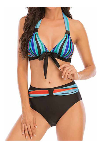 Conjunto De Bikini De Baño De Verano Con Estampado De Ropa D