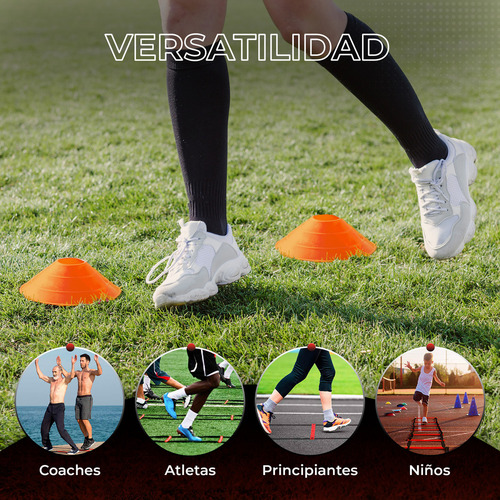 Escalera De Agilidad Entrenamiento Única Con 16 Peldaños Fijos 6.8 Mts Largo No Usa Estacas Instalación 1 Minuto 2 Bonos