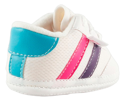 Tenis Niña Bebé Deportivo Cómodos Ligeros Blancos Erik-bc