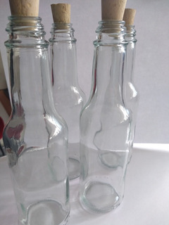 6 Unidades, 250 ml, con tapón de Corcho, 0,25 L Botellas de Cristal vacías casavetro New-Bost-HGK 