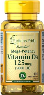 Vitamina D3 125 Mcg 5000 Iu