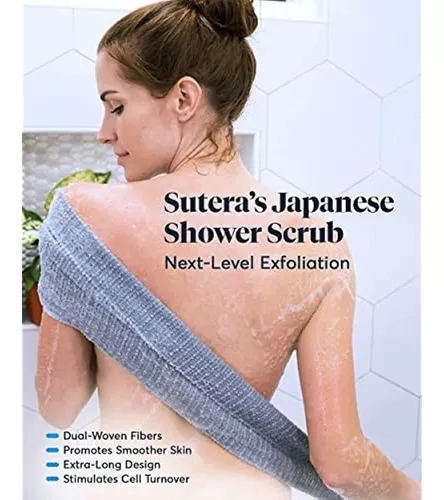 Exfoliante de espalda para ducha, paño para la espalda, toalla de longitud  extendida, de nailon, con correa elástica, paño de lavado para baño