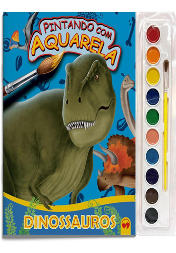 Dinossauros - Pintando Com Aquarela: Dinossauros - Pintando Com Aquarela, De Mendonça, Alexandre. Editora Vale Das Letras, Capa Mole, Edição 1 Em Português, 2023