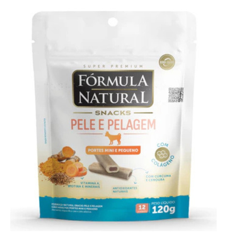 Snacks Petisco Pele E Pelagem Para Cães Mini/pequeno 120g Fn