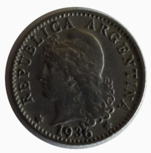 Moneda Argentina 1936 5 Centavos