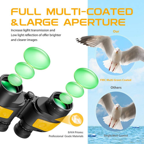 Binoculares Hooway Marinos 7x50 Impermeables Con Brújula