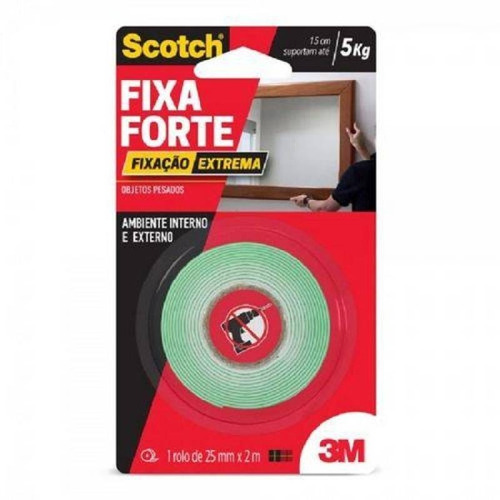 Fita Dupla Face 3m Espuma 24mm X 2m Fixa Forte Extrema 